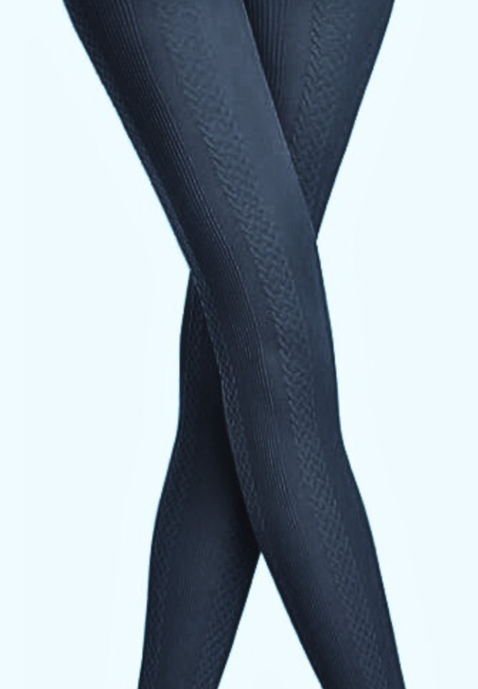 Dres damă Penti 60 DEN ,,Gilda''- cu model croșetat, Culoare Bleumarin,Engros